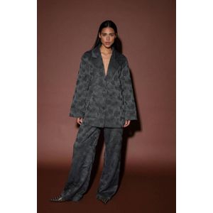 AMAYA Amsterdam wide leg regular waist broek grijs