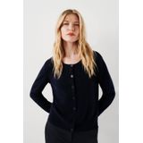 Caroll gebreid vest van kasjmier marineblauw