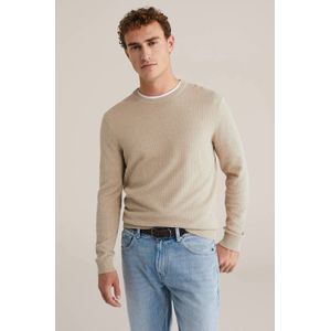 WE Fashion trui gebreid beige