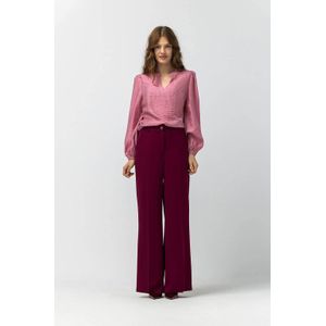 LabeL DOT straight regular waist pantalon donkerrood