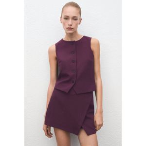 MANGO - CANDELA - Gilet - Wijnrood