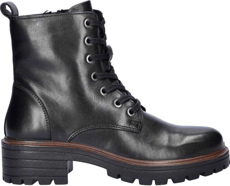 Nelson - Veterboots - Dames - Leer - Uitneembaar Voetbed - Lichtgewicht Rubberzool