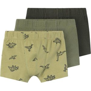 NAME IT MINI boxershort NMMTIGHTS DINO - set van 3 groen