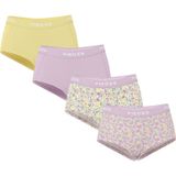 PIECES short PCLOGO (set van 4) roze/geel