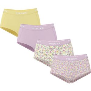 PIECES short PCLOGO (set van 4) roze/geel