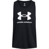 Under Armour sportshirt Sportstyle Logo zwart/wit