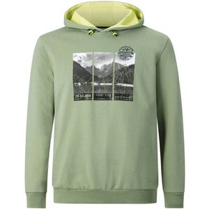 Jan Vanderstorm +FIT Collectie hoodie JIRI Plus Size met printopdruk lichtgroen