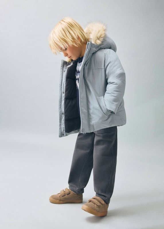 Mango Kids winterjas lichtblauw