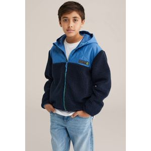 WE Fashion teddy jas blauw