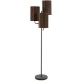 Light & Living Vloerlamp Edisa - 3-lamps - Donkerbruin/Mat Zwart