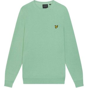 Lyle & Scott trui met logo turquoise shadow