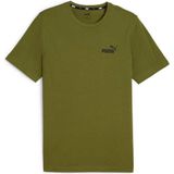 Puma regular fit T-shirt met logo olijfgroen