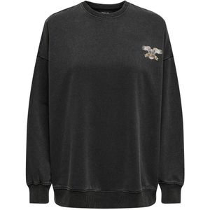 ONLY sweater ONLLUCINDA met tekst zwart