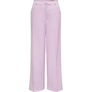 ONLY high waist wide leg pantalon ONLALBA roze
