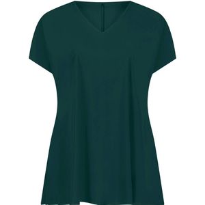 Plus Basics travelstof top donkergroen