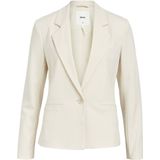 OBJECT rechtvallende blazer OBJLISA van gerecycled polyester crème