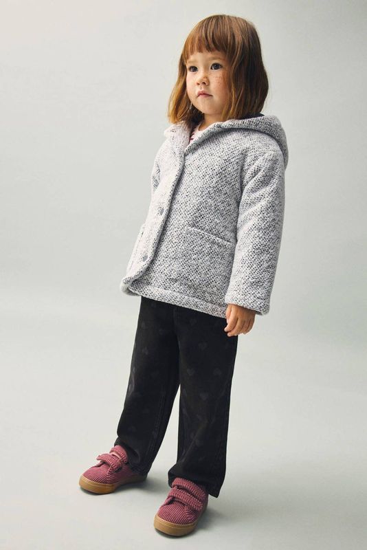 Mango Kids tussenjas grijs melange