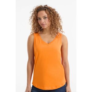Anytime hemd met V-hals oranje