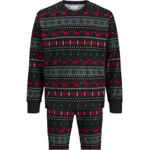 JACK&JONES - JACTRISTAN PRINTED LOUNGE SET W - Zwart - Lange Mouwen Shirts