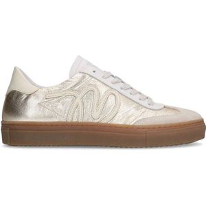 Manfield Leren Sneakers Goud