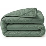 Sleeptime - 2 in 1 Diamant Dekbed - Groen - 240x200 - Inclusief Kussenslopen