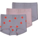 NAME IT MINI short - set van 3 paars/roze