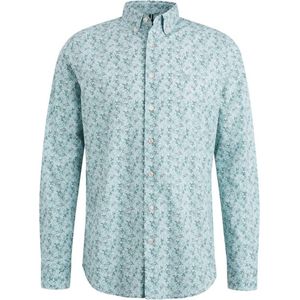 Vanguard slim fit overhemd met all over print lichtblauw