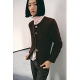 Mango boucle jasje bruin