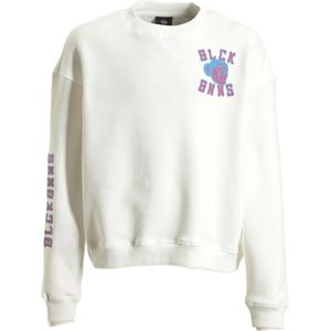 BLACK BANANAS sweater JR. VIBES met printopdruk wit/blauw/roze