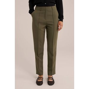 WE Fashion straight fit broek dark khaki