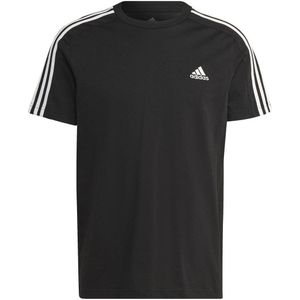 adidas Sportswear Essentials Single Jersey 3-Stripes T-shirt - Heren - Zwart- L