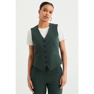 WE Fashion gilet donkergroen