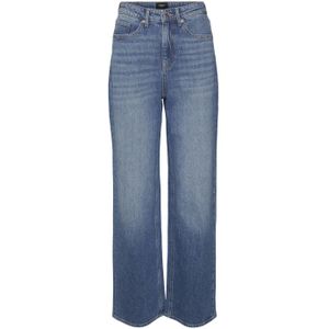 VERO MODA high waist wide leg jeans VMTESSA medium blue denim