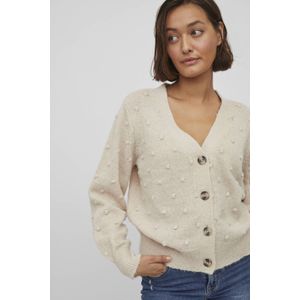 VILA gebreid vest beige