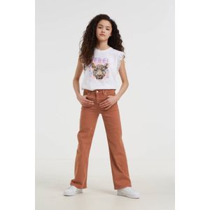 anytime wide leg jeans roest