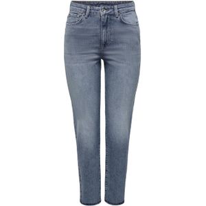 ONLY Cropped High Waist Straight Jeans ONLEMILY Medium Blue Denim