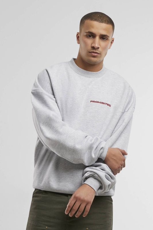 Prohibited Sweatshirt  grijs gemêleerd / rood
