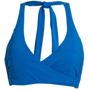 Seafolly voorgevormde halter bikinitop E-cup blauw