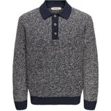 ONLY & SONS trui grof gebreid grijs