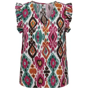 ONLY top ONLMINDY met all over print en ruches multi