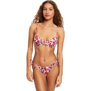 ESPRIT Women Beach voorgevormde beugel bikinitop rood/roze/blauw