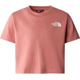 The North Face cropped T-shirt Simple Dome koraal roze