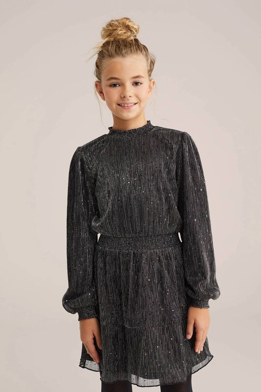WE Fashion - Galajurk - Zwart - Met Glittergaren
