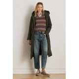 Lauren Ralph Lauren - Lange Donsjas - Kaki - Met Kap