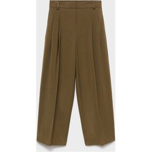 Mango baggy regular waist pantalon kaki