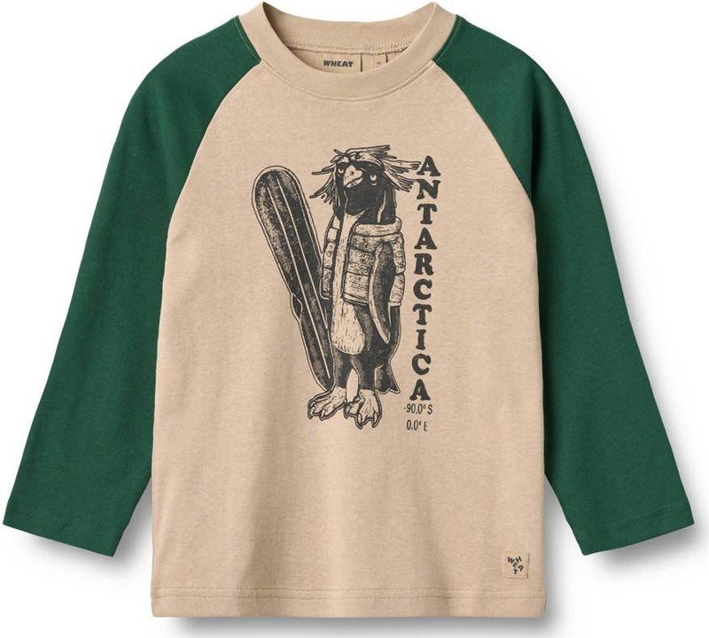 Wheat - Longsleeve - Groen - Jongens - 100% Katoen