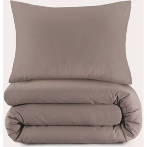 NOUS - Kids Basis Dekbedovertrek - Taupe - Kinderbed - 120x150 cm