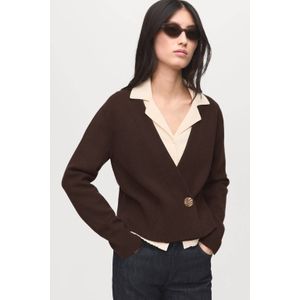 Mango - Cardigan - Donkerbruin - Vesten