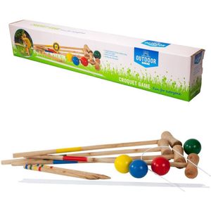 Outdoor Play Croquet Set - Houten Uitvoering - Geschikt voor Kinderen vanaf 6 jaar