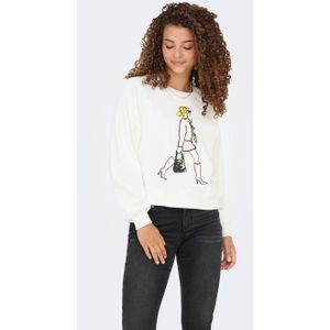 Onllabinet - Sweatshirt - Regular Fit - Lange Mouwen - O-hals - Print aan de Voorkant